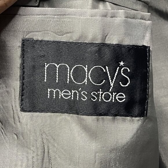 Lauren Ralph Lauren Mens Blazer Jacket Plaid Gray Wool & Silk Blend 42R - Picture 5 of 8